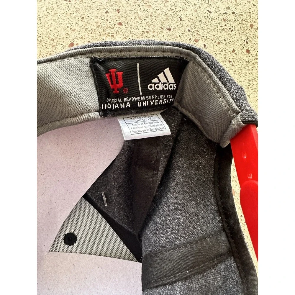 Brand New Indiana Hoosiers Adidas Snapback Hat Cap Adjustable Gray Red NCAA